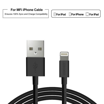 Choetech MFi USB to Lightening Cable Black, 1.2 Meter