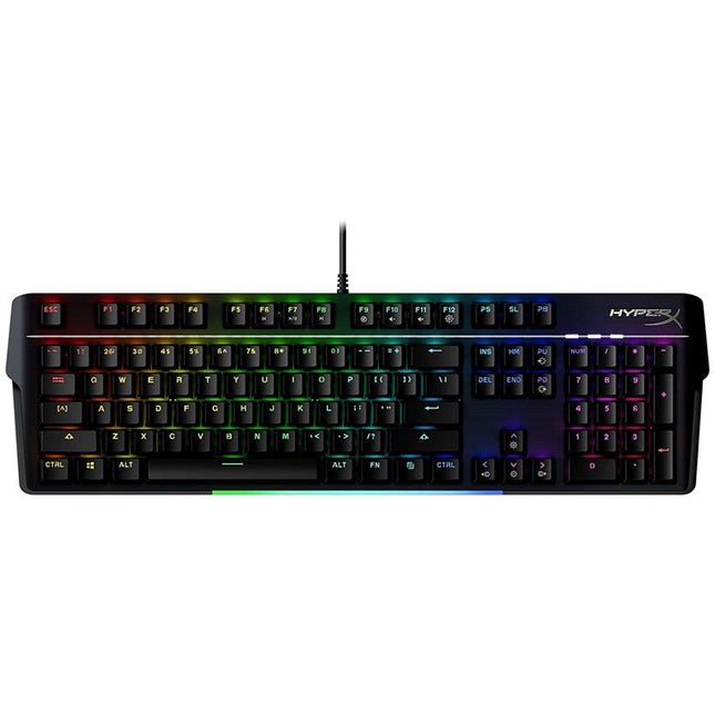 HyperX Alloy MKW100 RGB Wired Mechanical Gaming Keyboard, Red Switch (US) - Black