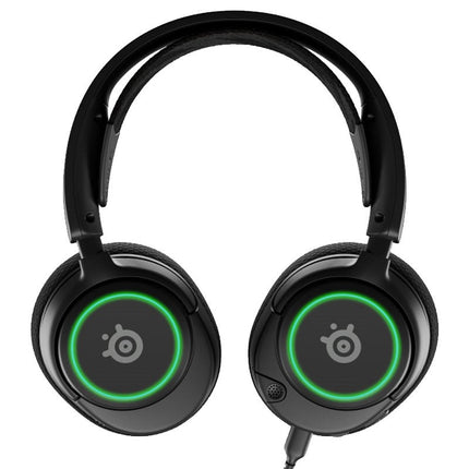 SteelSeries Arctis Nova 3  Wired RGB Gaming Headset, for PC, Playstation & Xbox, USB-C (USB-A adapter included), Black