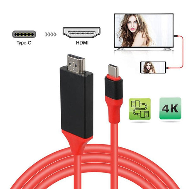HDMI to Type-C Cable For All Smart Phones & Laptops