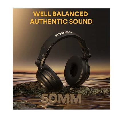 Maonocaster AU-MH601 Studio Monitoring Over Ear Headphone For Music, DJ & Podcast - Black