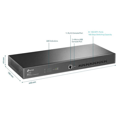 TP-Link TL-SX3008F JetStream 8-Port 10GE SFP + L2 + Managed Switch