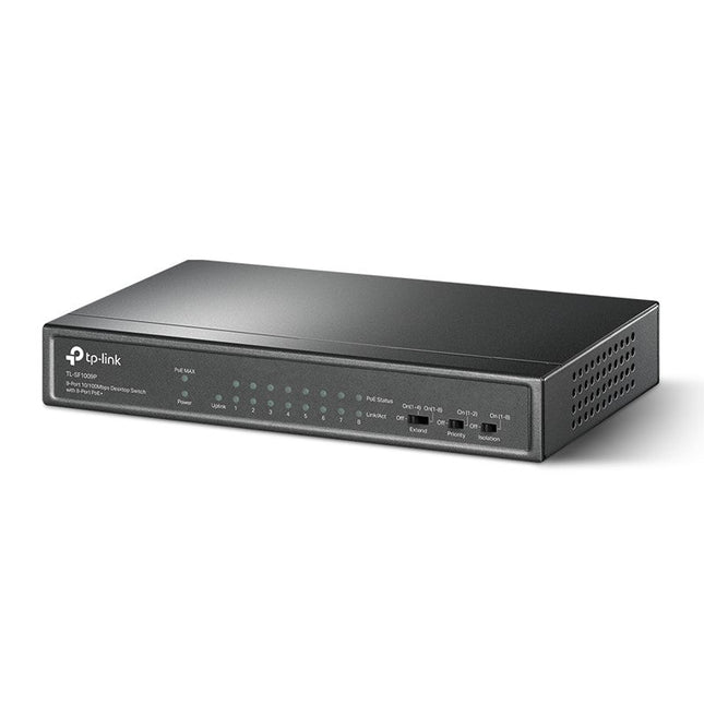 TP-Link TL-SF1009P 9-Port 10/100Mbps Desktop Switch with 8-Port PoE+