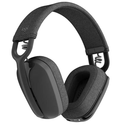 Logitech Zone Vibe 100 Wireless Headset, 40mm Audio Drivers, Bluetooth Connectivity, Upto 30 M Range, Flip-to-Mute Noise-Canceling Mic, 20 Hr Battery Life, Memory Foam & Fabric Cushioning, USB-C