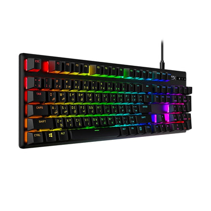 HyperX Alloy Origins PBT Wired RGB Mechanical Gaming Keyboard (Linear Red Switch) - Black (Arabic Layout)