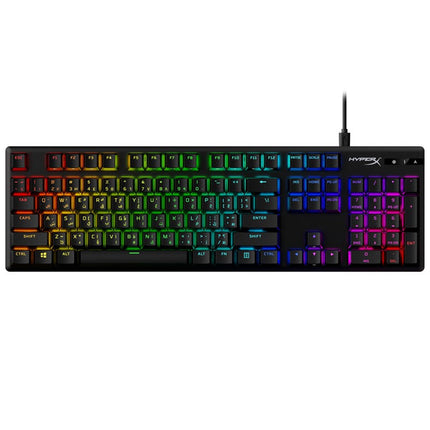 HyperX Alloy Origins PBT Wired RGB Mechanical Gaming Keyboard (Linear Red Switch) - Black (Arabic Layout)