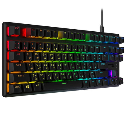 HyperX Alloy Origins Core PBT Wired RGB Mechanical Gaming Keyboard (Linear Red Switch) - Black (Arabic Layout)