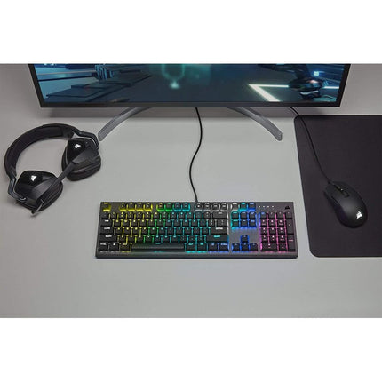 Corsair K60 PRO Low-Profile Wired RGB Mechanical Gaming Keyboard - Black