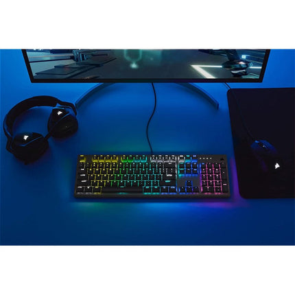 Corsair K60 PRO Low-Profile Wired RGB Mechanical Gaming Keyboard - Black