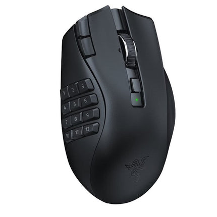 Razer Naga V2 HyperSpeed Ergonomic Wireless MMO Gaming Mouse with 19 Programmable Buttons - Black