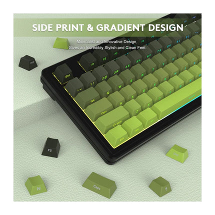 ATTACK SHARK M87PRO Wireless Mechanical Keyboard with Side Printed PBT Keycaps - Gradient Green