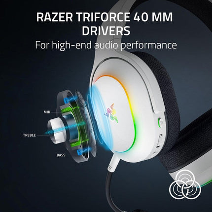 Razer Barracuda X Chroma Wireless Multi-Platform Gaming Headset for PC, PS4/PS5, Switch - White