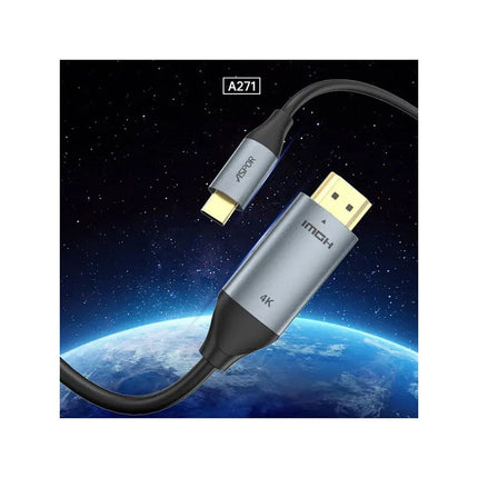 Aspor HDR HDMI to Type-C Cable (2 M)