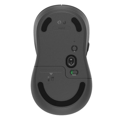 Logitech Signature M650 Wireless Mouse, For Small to Medium Sized Hands, Silent Clicks, 5 Buttons, Bluetooth, Multi-Device Compatibility, 400 DPI, 10 M Range - Graphite