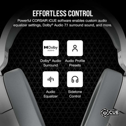 Corsair HS55 SURROUND Wired Gaming Headset for PC, PS5, Xbox & Mobile - White