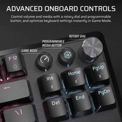 Corsair K70 CORE TKL Wireless RGB Mechanical Gaming Keyboard - Black