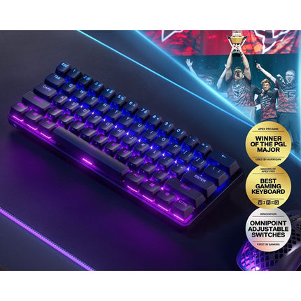 Steel Series APEX PRO MINI RGB Wireless Mechanical Gaming Keyboard - Black