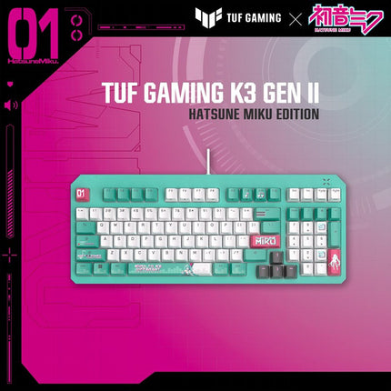 Asus TUF Gaming K3 Gen II Hatsune Miku Edition Optical-Mechanical RGB Switches Gaming Keyboard