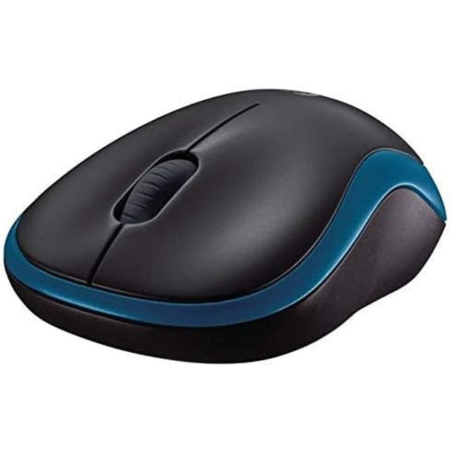 Logitech M185 Wireless Mouse - Black/Blue