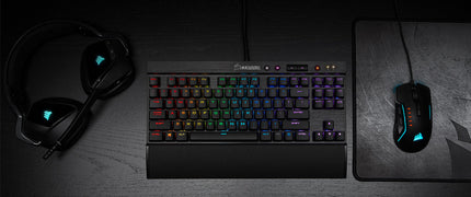 Corsair K65 RGB RAPIDFIRE TKL Wired Mechanical Gaming Keyboard (CHERRY MX Speed RGB) - Black