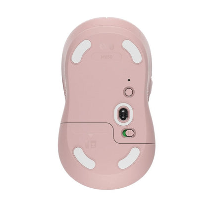 Logitech Signature M650 Wireless Mouse, For Small to Medium Sized Hands, Silent Clicks, 5 Buttons, Bluetooth, Multi-Device Compatibility, 400 DPI Nominal Value, 10 M Range - Rose