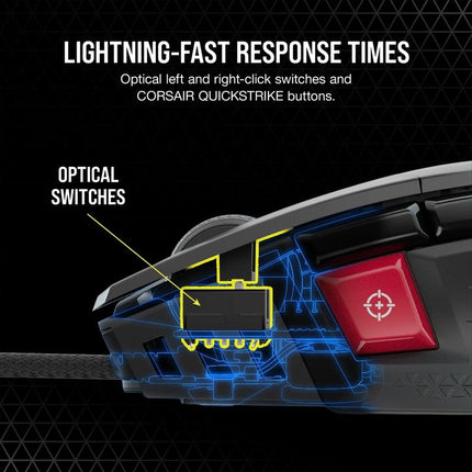Corsair M65 RGB Wired Ultra Tunable FPS Gaming Mouse - Black