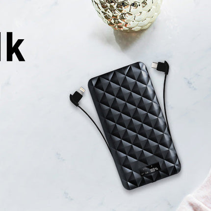 iWalk Trio 2 10000mAh With Built-in Cables - Black