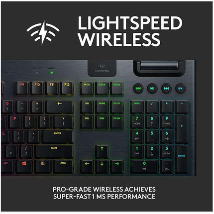 Logitech G915 LIGHTSPEED Wireless RGB Mechanical Gaming Keyboard - Tactile