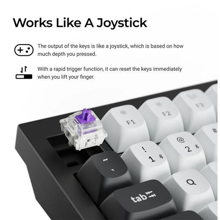 Keychron Q6 HE QMK Wireless Keyboard Gateron double-rail magnetic switch 2.4 GHz / Bluetooth / Type-C wired (Arabic Layout)