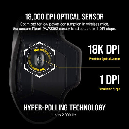 Corsair DARK CORE RGB PRO SE Wireless Gaming Mouse - Black