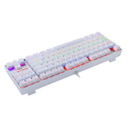 Redragon KUMARA K552W RGB TKL Wired Mechanical Gaming Keyboard (Blue Switch) - White