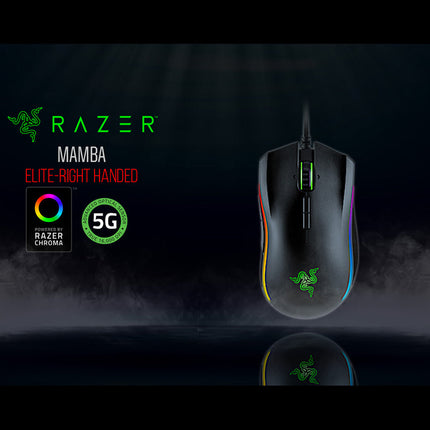 Razer Mamba Elite Extended Razer Chroma RGB Wired Gaming Mouse - Black