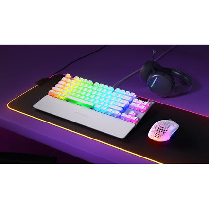 Steel Series Apex 7 TKL Ghost RGB Mechanical Gaming Keyboard US (Red Switch) - White