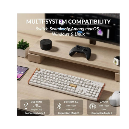 Keychron K10 HE Special Edition Wireless 80%  Wireless Mechanical Keyboard BT 5.1 / 2.4GHz / USB-C (Arabic Layout)