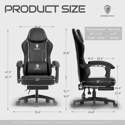 Dowinx Gaming Chair with Footrest