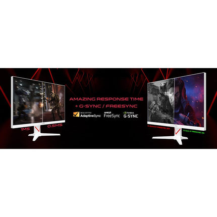 GAMEON GOAM24FHD180IPS Marksman Series 24" FHD, 180Hz, MPRT 0.5ms, HDMI 2.1, Fast IPS Gaming Monitor (Supports PS5) - White