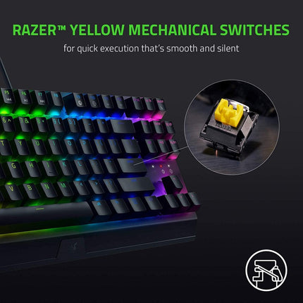 Razer BlackWidow V3 Tenkeyless Mechanical Wired Gaming Keyboard - Black