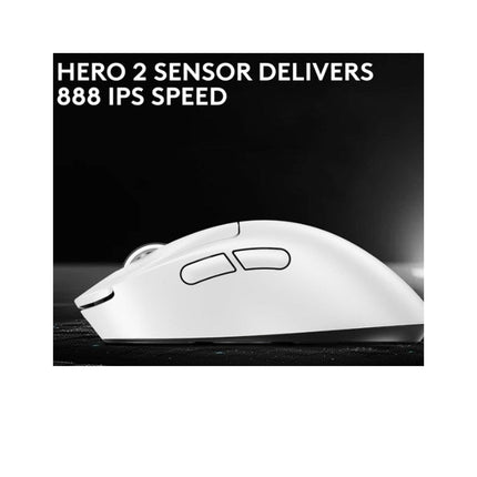 Logitech PRO X SUPERLIGHT 2 DEX LIGHTSPEED Wireless Gaming Mouse - White