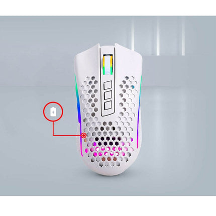 Redragon M808-KS Storm Pro Dual Mode Wired & Wireless RGB Gaming Mouse - White