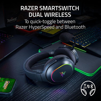 Razer Barracuda X Chroma Wireless Multi-Platform Gaming Headset for PC, PS4 & PS5, Switch - Black