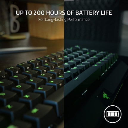 Razer BlackWidow V3 Mini HyperSpeed Wireless 65% Mechanical (Green Switches) RGB Gaming Keyboard, US Layput - Black
