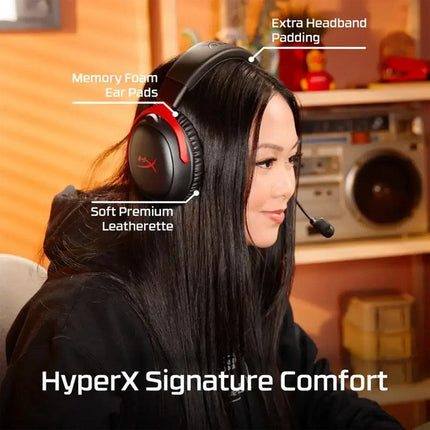 HyperX Cloud III S Wireless / Bluetooth Gaming Headset for PC, Mac, PS4/PS5, Mobile, Switch - Black/Red