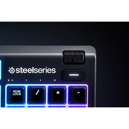 SteelSeries Apex 3 Water Resistant Whisper Quiet Keyboard with RGB Lighting Gaming Keyboard - Black (Arabic layout)