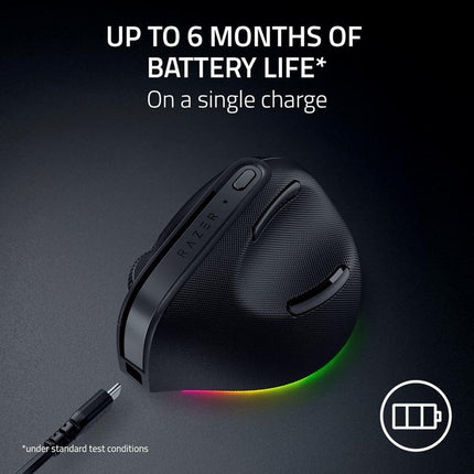 Razer Pro Click V2 Vertical Right-handed Vertical Ergonomic Wireless Mouse - Black