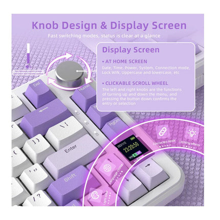 ATTACK SHARK X85PRO Tri-Mode (USB-C/2.4G /Bluetooth) 75% Wireless Gasket Mechanical Gaming Keyboard