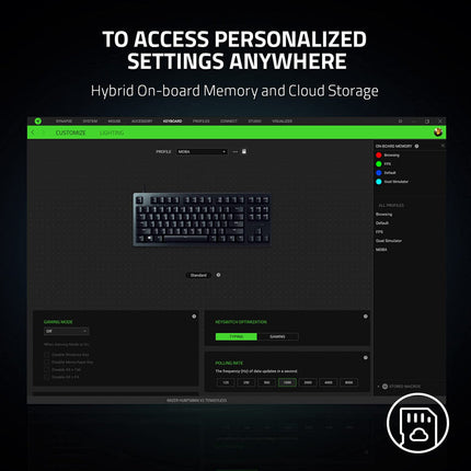 Razer Huntsman V2 Tenkeyless Optical Wired Gaming Keyboard (US Layout) - Black