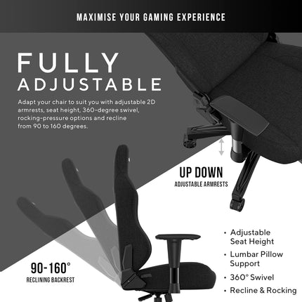 Andaseat Phantom 3 XL Gaming Chair, Fabric
