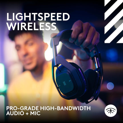 Logitech Astro A50 X LIGHTSPEED Wireless Gaming Headset + Base Station, PRO-G GRAPHENE, PLAYSYNC Across Xbox Series X|S + PS5 + PC/mac, Bluetooth, HDMI 2.1 Passthru