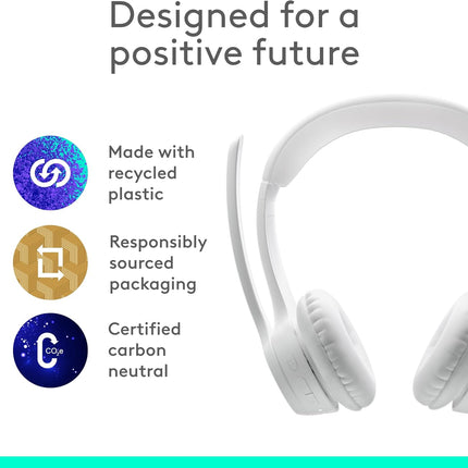 Logitech Zone 300 Wireless Bluetooth Headset With Noise-Canceling Mic - Off White