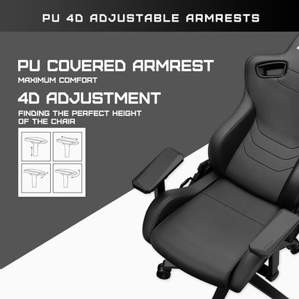 Andaseat Kaiser Frontier Gaming Chair XL - Black